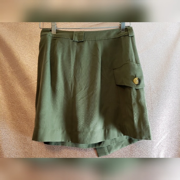 NWT Rachel Roy Mini Wrap Skirt Green - Picture 5 of 5